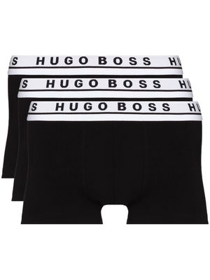 BOSS 3-pack logo waistband boxer briefs - Black