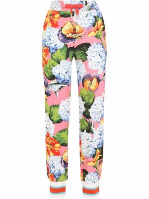 Dolce & Gabbana floral-print track trousers - Pink