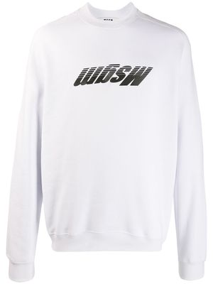 MSGM logo print sweatshirt - White