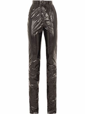 Dolce & Gabbana high-waisted slim fit trousers - Black