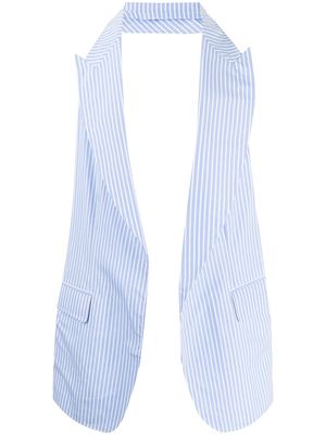 Comme Des Garçons Shirt two-tone striped waistcoat - Blue