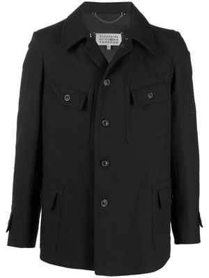 Maison Margiela single-breasted denim coat - Black