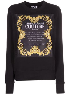 Versace Jeans Couture logo-print crew-neck sweatshirt - Black