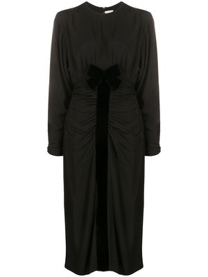 Nina Ricci Pre-Owned gathered bow dress - Black