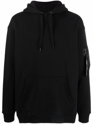 Moschino zip pull pocket-detail hoodie - Black
