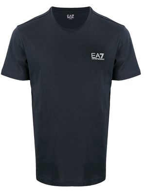 Ea7 Emporio Armani logo print T-shirt - Blue