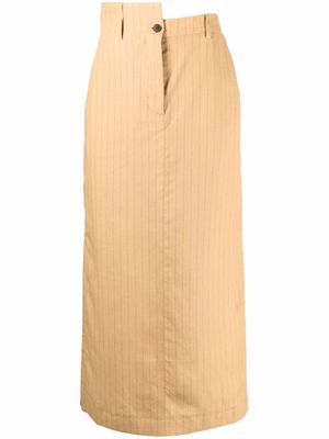 12 STOREEZ high-waisted linen skirt - Neutrals