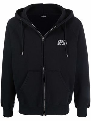 Ron Dorff Discipline zip-up print hoodie - Black