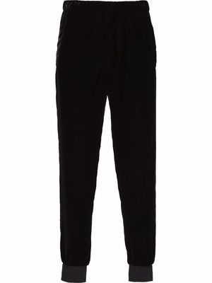 Prada velvet track pants - Black