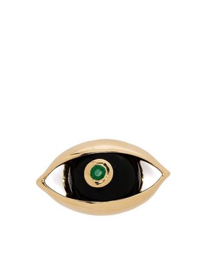 ZEEMOU ZENG 18kt yellow gold diamond Eye brooch