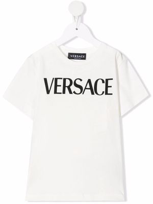 Versace Kids logo-print cotton T-Shirt - White