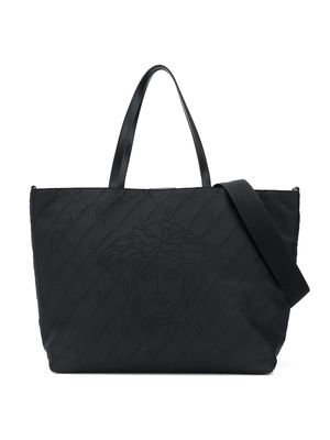 Versace Kids logo tote bag - Black