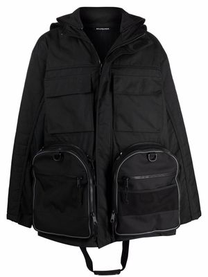 Balenciaga Transformer Gym Bag parka coat - Black