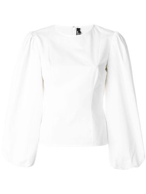 Calvin Klein 205W39nyc round sleeve poplin top - White