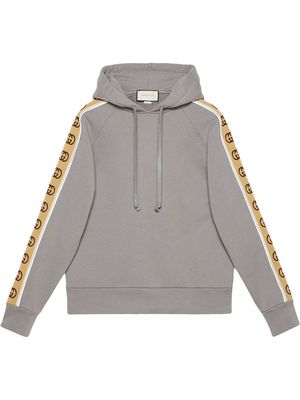 Gucci logo-tape hoodie - Grey