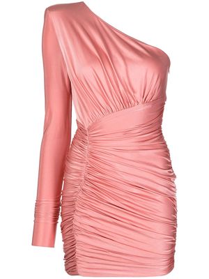 Alexandre Vauthier ruched one-shoulder minidress - Pink