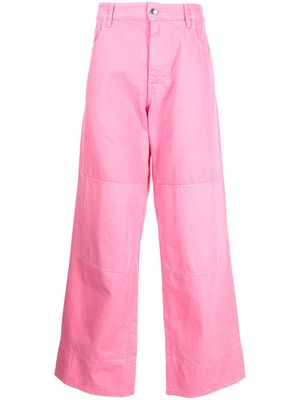 Raf Simons wide-leg flared trousers - Pink