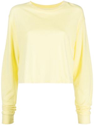 John Elliott long sleeve cropped T-shirt - Yellow