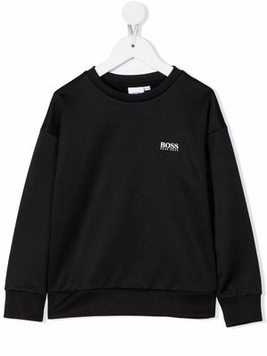 BOSS Kidswear logo-print sweatshirt - Black