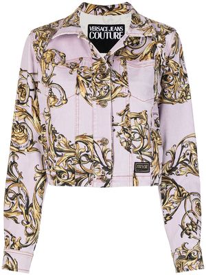 Versace Jeans Couture Regalia Baroque print denim jacket - Purple