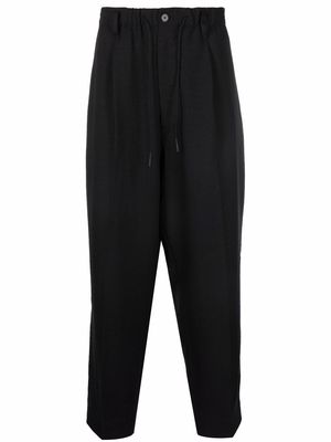 Y-3 wide-leg drawstring trousers - Black