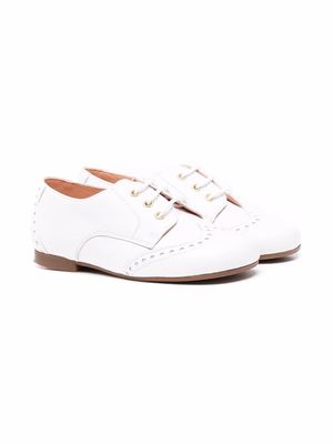 CLARYS embossed derby shoes - White