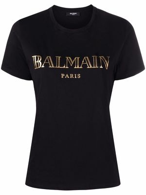Balmain logo-print cotton T-shirt - Black