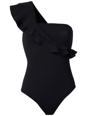 Clube Bossa ruffled one-shoulder bodysuit - Black