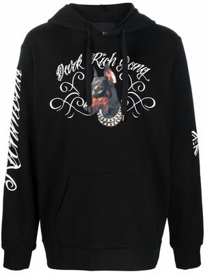 John Richmond graphic-print hoodie - Black