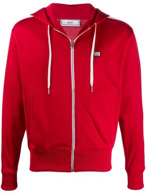 AMI Paris logo patch hoodie - Red