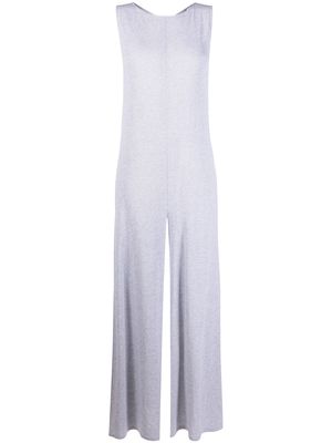 Malo knitted wide leg jumpsuit - Grey