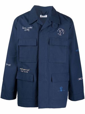 Reception ripstop embroidered jacket - Blue