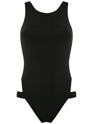 Brigitte strappy high cut leg swimsuit - Black