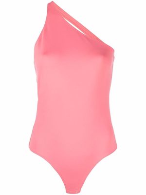 Alexander McQueen open-back asymmetric bodysuit - Pink