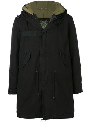 Mr & Mrs Italy customisable midi parka with patches - Black