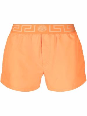 Versace Greca Border swim shorts - Orange