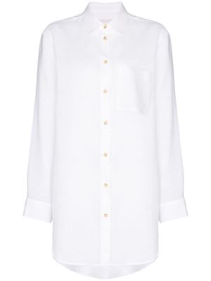 Asceno oversized linen shirt - White