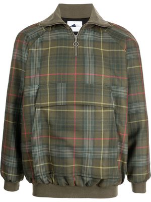 Anglozine Trip tartan-check pullover jacket - Green