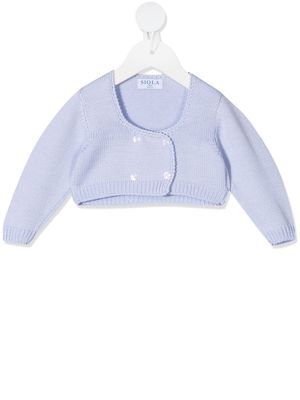 Siola fine-knit buttoned cardigan - Blue