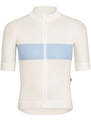 Pas Normal Studios Solitude stripe-panel cycling top - White