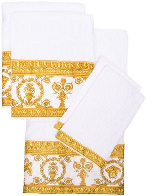 Versace 5-piece Barocco towel set - White