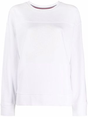 Tommy Hilfiger logo-crest sweatshirt - White