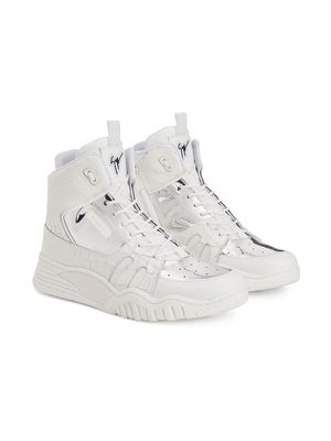 Giuseppe Junior logo-patch lace-up sneakers - Grey