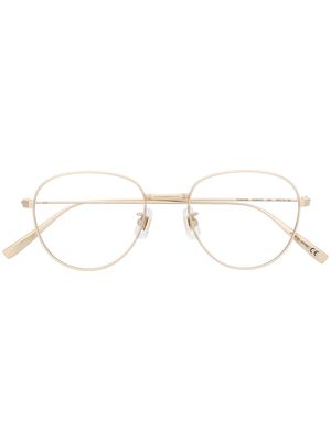 Dunhill round cog-detail glasses - Gold