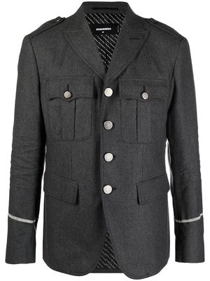 Dsquared2 flap-pocket military jacket - Grey