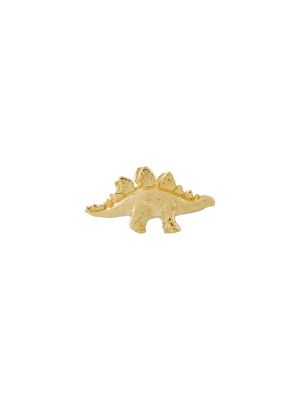 Alex Monroe 18kt yellow gold Teeny Tiny Stegosaurus stud earring