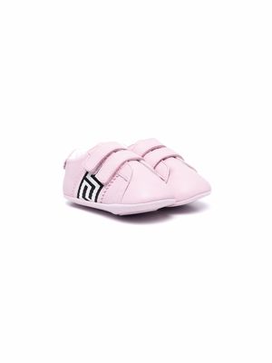 Versace Kids Greca-print touch-strap trainers - Pink