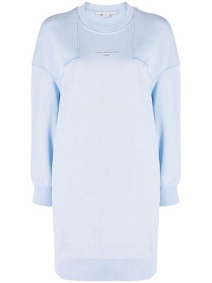 Stella McCartney seam-detail sweatshirt dress - Blue