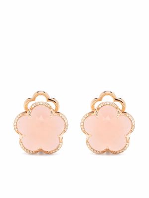 Pasquale Bruni 18kt rose gold Bon Ton rose quartz and diamond earrings - Pink