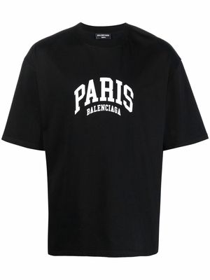 Balenciaga Paris logo cotton T-shirt - Black